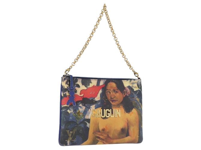 LOUIS VUITTON Celty Pochette Plat Pouch Koons Rubens M64617 LV Auth 170658SAM Multicor