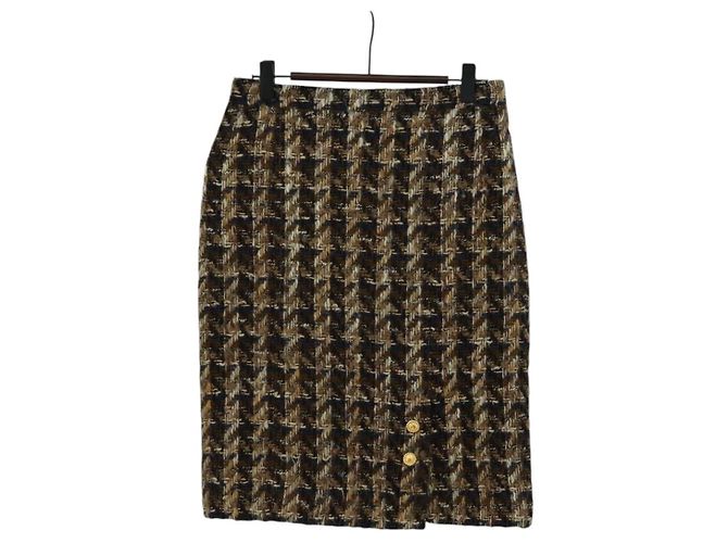 CHANEL Rock Tweed Schwarz CC Auth 163220
