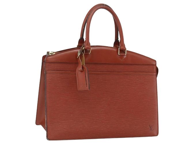 LOUIS VUITTON Bolsa de Mão Epi Riviera Marrom M48183 LV Auth 173572