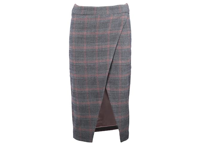 Autre Marque Falda Midi de Cuadros Filles à Papa Rosa