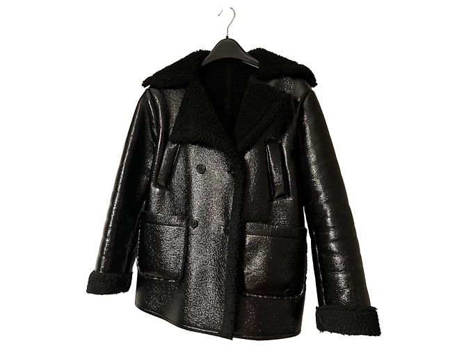 Autre Marque Storets Lackmantel Schwarz Größe S
