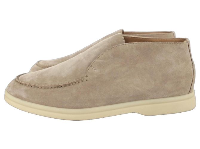 Botas ankle abertas Loro Piana bege