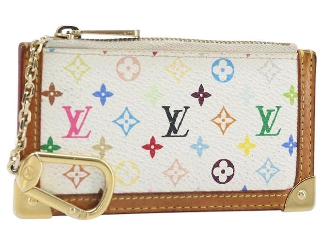 Louis Vuitton Pochette clés NM Monogram Multicolor Canvas White