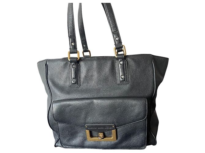 Bolsa tote de couro Marc by Marc Jacobs Preto