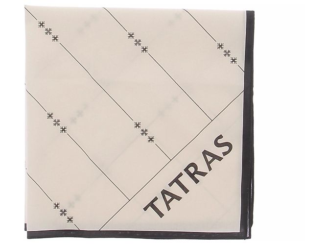 Autre Marque Lenço TATRAS quadrado de seda bege e preto