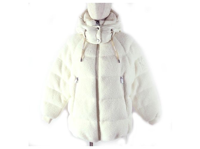 Autre Marque Mackage Edana Nylon Polyester Down Jacket Beige Cream
