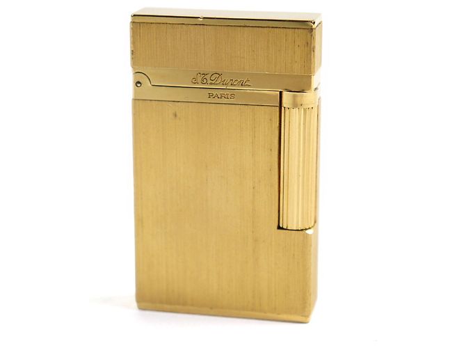 Autre Marque Dupont Vertical Line 2 Lighter Golden