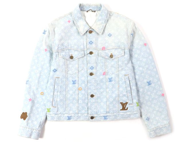 Louis Vuitton Tyler The Creator Monogram Denim Cotton Polyester Jacket Blue Light blue