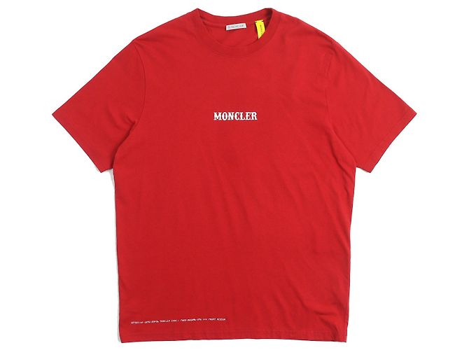 Camiseta de algodón Moncler Genius 7 Fragment Roja