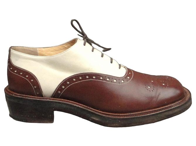 Sartore Clyde Richelieu Stringate in Pelle Marrone Crema
