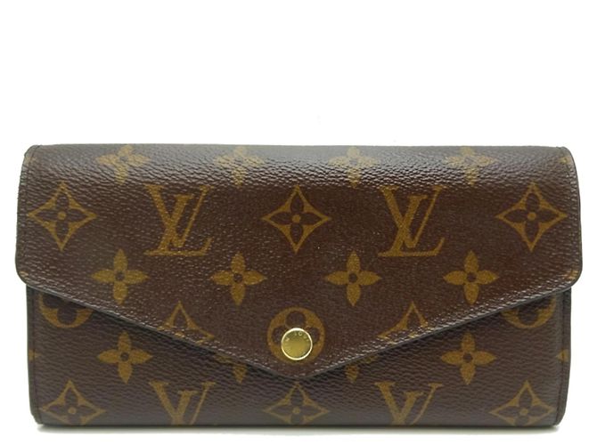 Cartera Larga Sarah de Louis Vuitton Castaño Rosa Fucsia