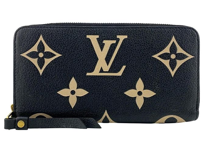 Louis Vuitton M80481 Zippy Wallet Black Beige
