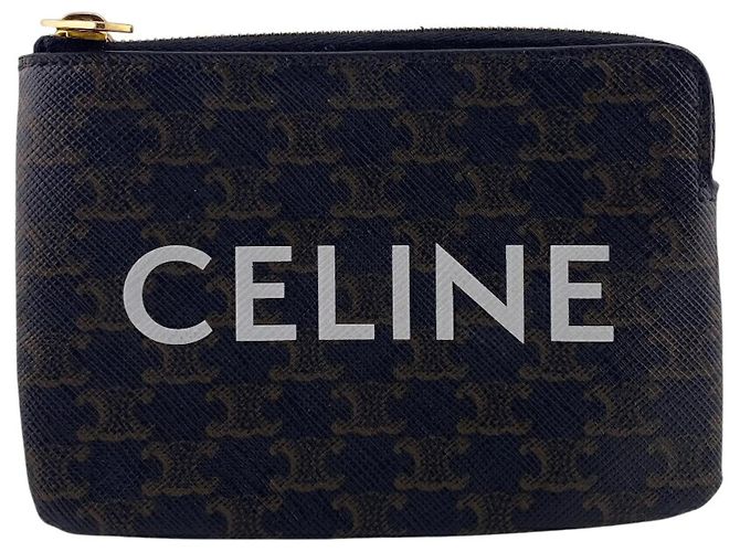 Céline Portafoglio Celine Triomphe Marrone Nero