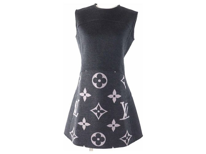 Wollkleid Louis Vuitton Grau