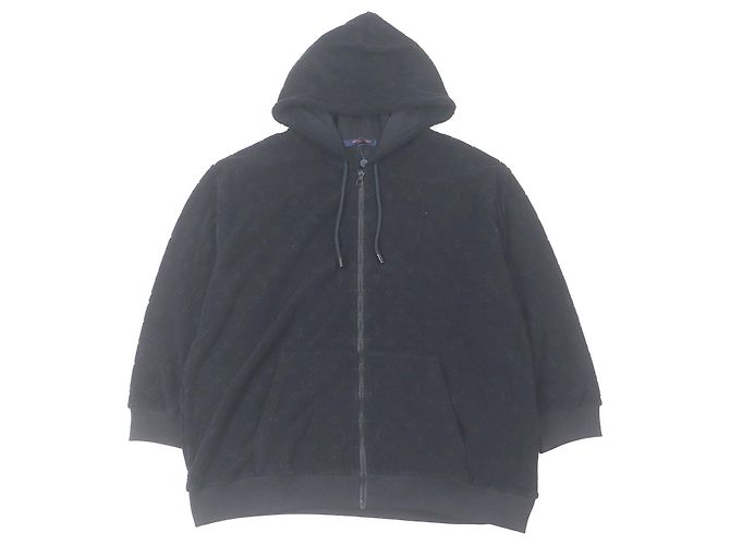 Hoodie aus Baumwolle-Nylon Monogram Louis Vuitton Schwarz