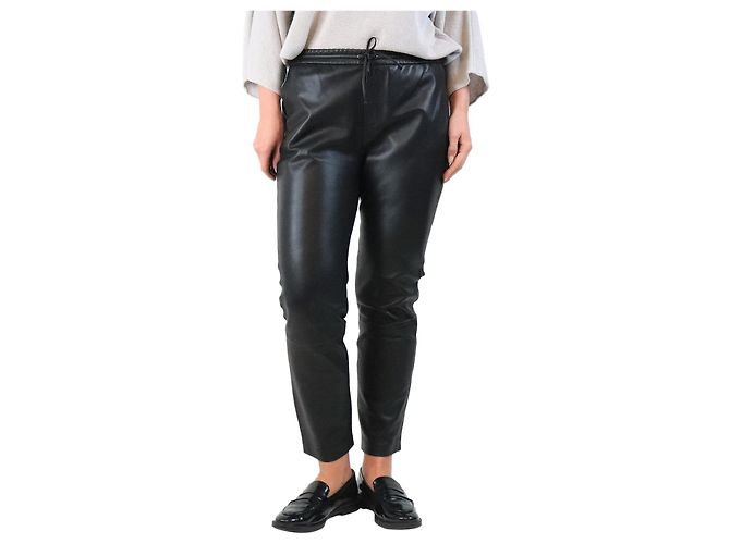 Autre Marque Schwarze Lederhosen - Größe UK 10