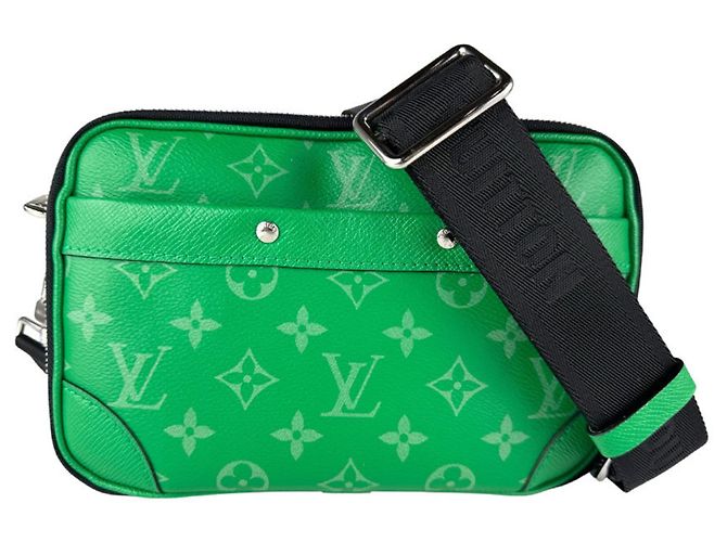 Louis Vuitton Taigarama Alpha Messenger Shoulder Bag Light green
