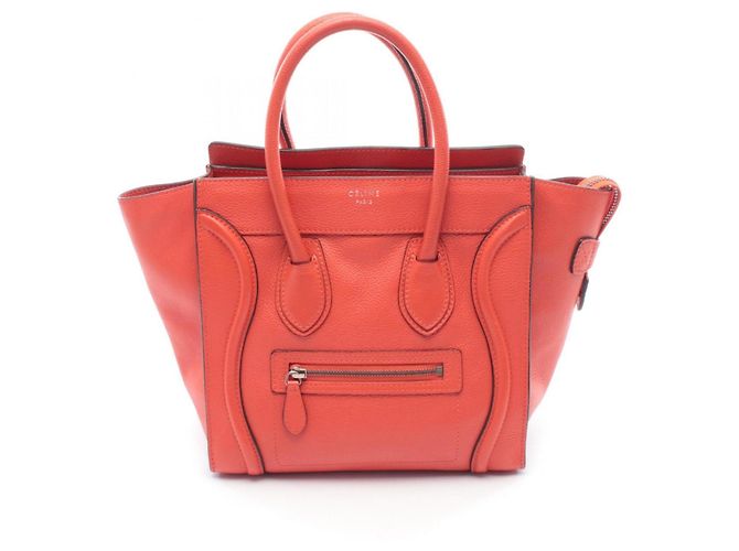 Céline Bolso Tote Micro Shopper Celine Luggage Roja