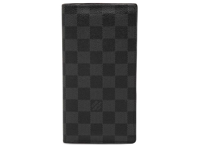 Cartera Larga Brazza Damier Graphite Negra Louis Vuitton Negro