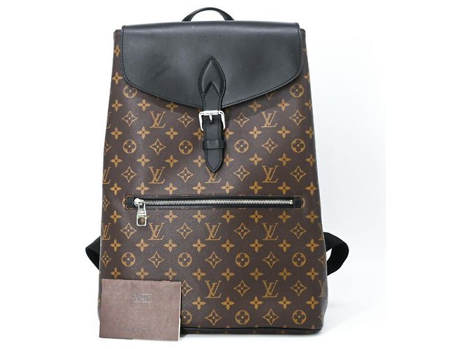 Louis Vuitton Monogram Macassar Parc Backpack Brown Black