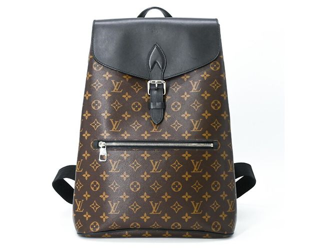 Louis Vuitton Monogram Macassar Parc Backpack Brown Black