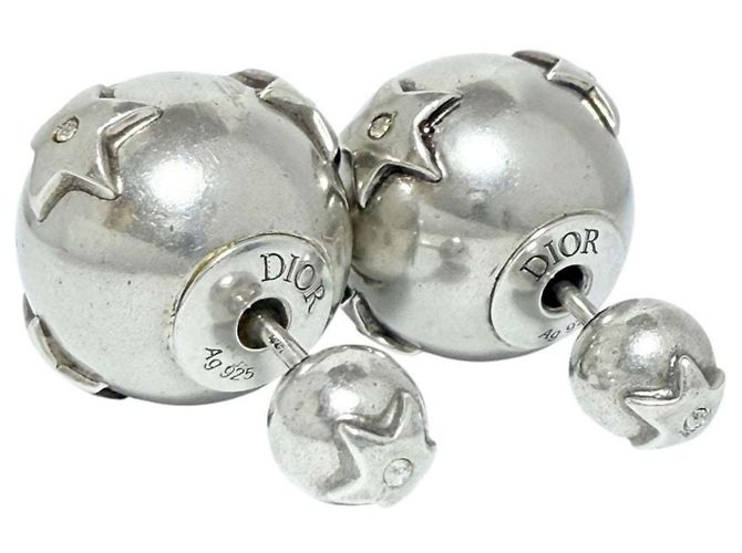 Orecchini tribali da uomo Christian Dior Argento