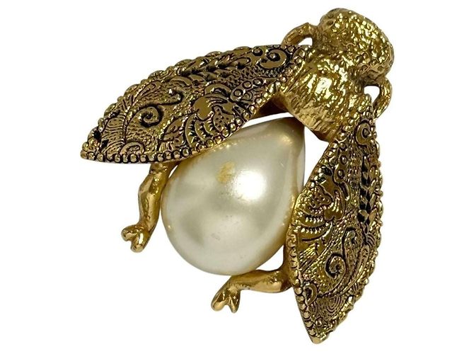 Damenbrosche mit Kunstperlen von Christian Dior