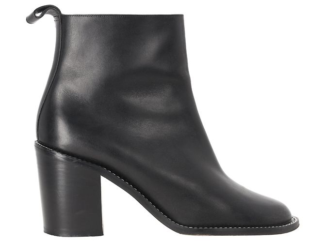 Givenchy Chain-Link Accent Ankle Boots in Black Leather