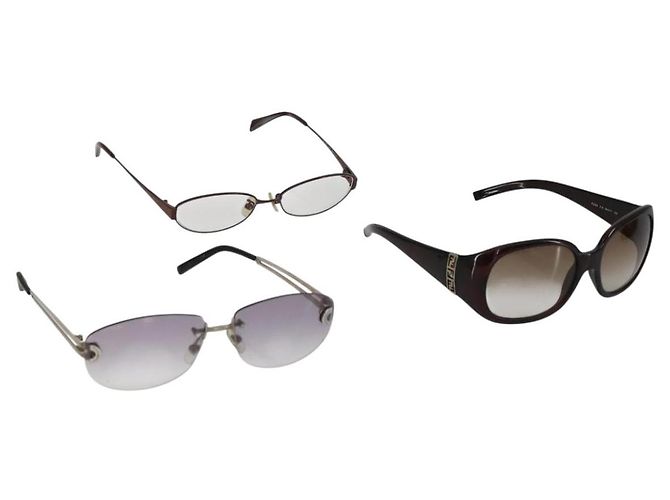 Occhiali da sole BURBERRY in plastica 3 Set Nero Auth bs33376