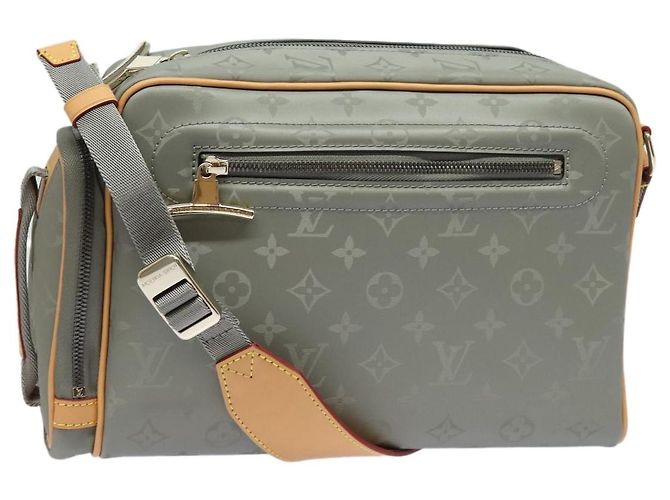 LOUIS VUITTON Borsa a Spalla in Titanio Monogram Grigia M43884 Auth 79277SAM Marrone