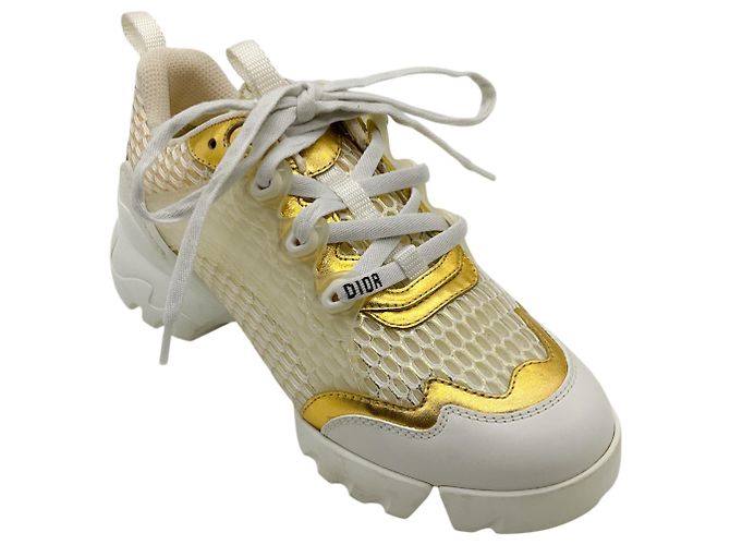 Baskets D Connect Christian Dior Blanc / Or