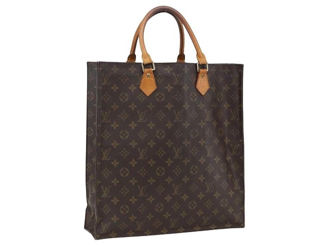 LOUIS VUITTON Sac Plat Monogram M51140 LV Auth fm5103 Monogramme