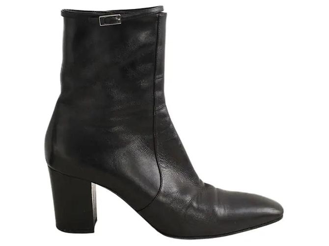 Saint Laurent Botas de couro preto