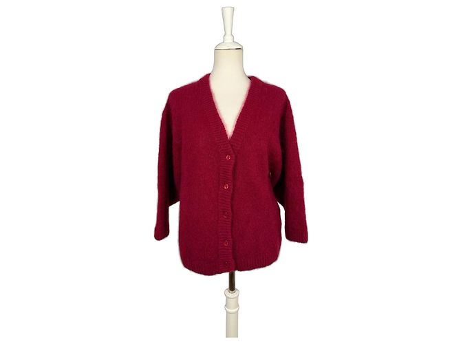 American Vintage Rotes Pinobery-Mohair-Weste
