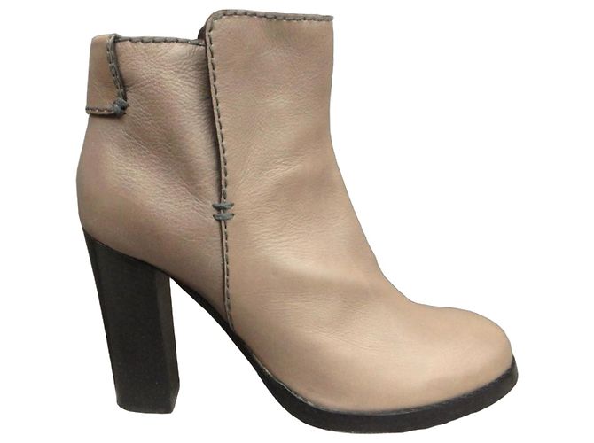 Botines Chloé de cuero gris