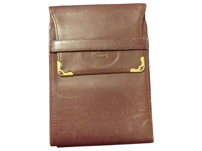 Cartera Cartier de cuero burdeos Castaño