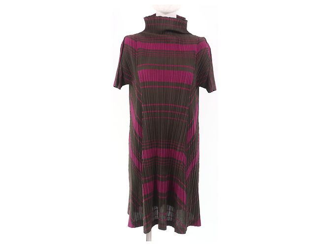 Issey Miyake FALTEN BITTE Einteiler Kleid Braun