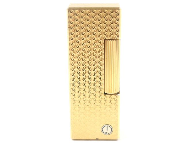 Alfred Dunhill Dunhill Square All-over Pattern Lighter Golden 