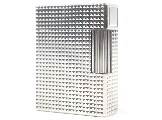 Autre Marque Dupont Line 1 Diamond Head Silver Lighter Silvery
