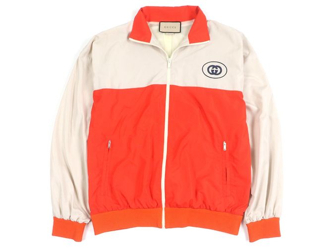 Gucci Nylon Jacket Polyester Jacket Beige Orange