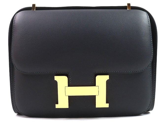 Bolsa de Ombro Constance 3 Mini Swift da Hermès Azul