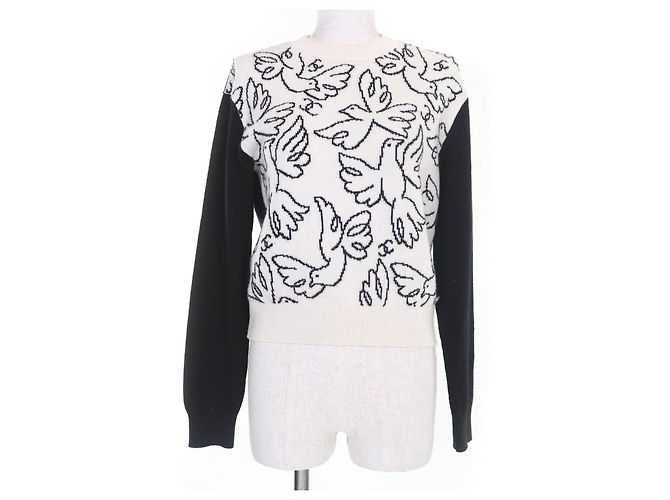 Timeless Chanel Strickoberteil Schwarz Weiß