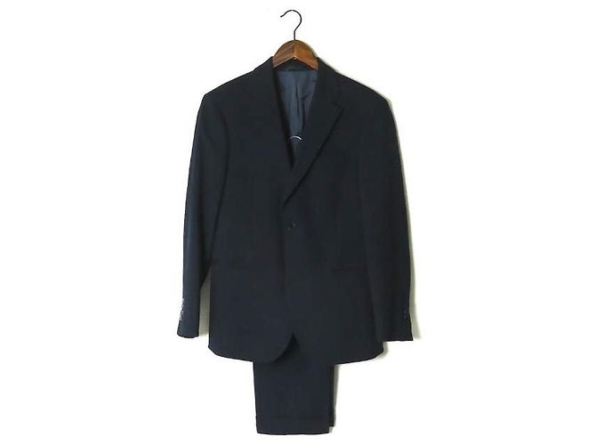 Autre Marque Vernuccia Stretch-Woll-Anzugset Blau Marineblau