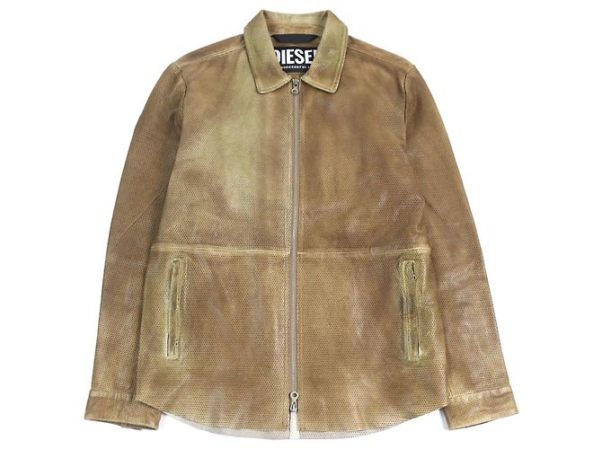 Autre Marque Giacca in pelle di pecora Diesel L-CLIME Marrone