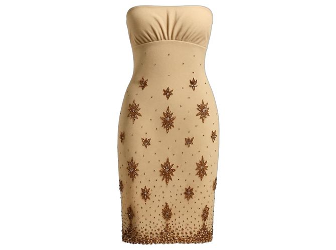 Valentino schickes Kleid Original! Neu Größe 42 IT Beige