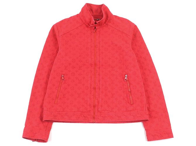 Louis Vuitton Monogram Denim Jacket Red