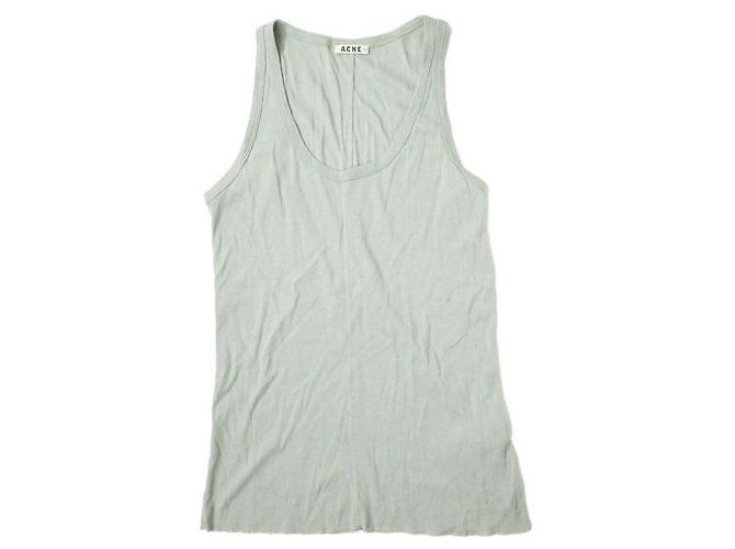 Camiseta de tirantes de algodón Acne Studios Gris