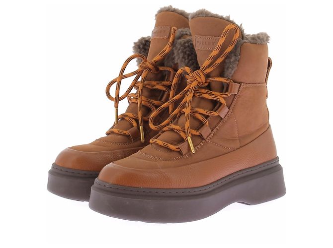 Autre Marque Botas de esquí "Selva Alpine" marrones de lana y cuero Castaño