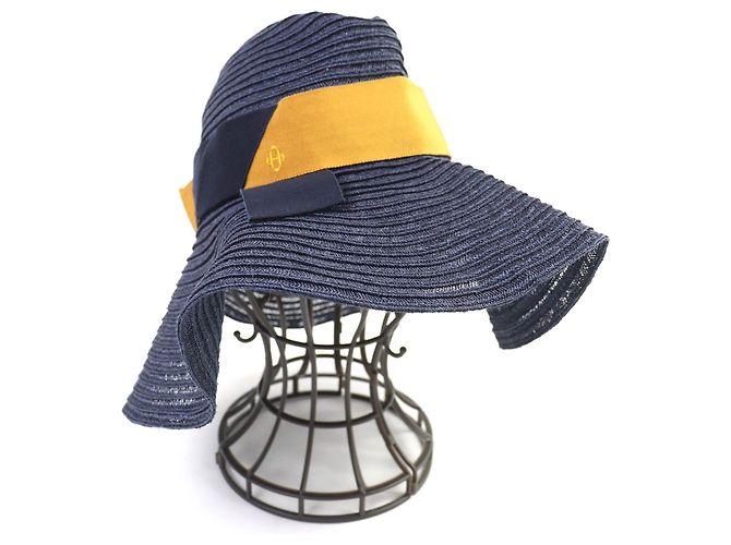 Hermès Hermes Straw Hat Blue