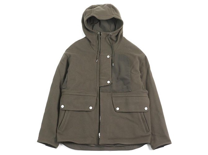 Hermès Chaqueta de lana y nylon con botones Hermes Serie Verde